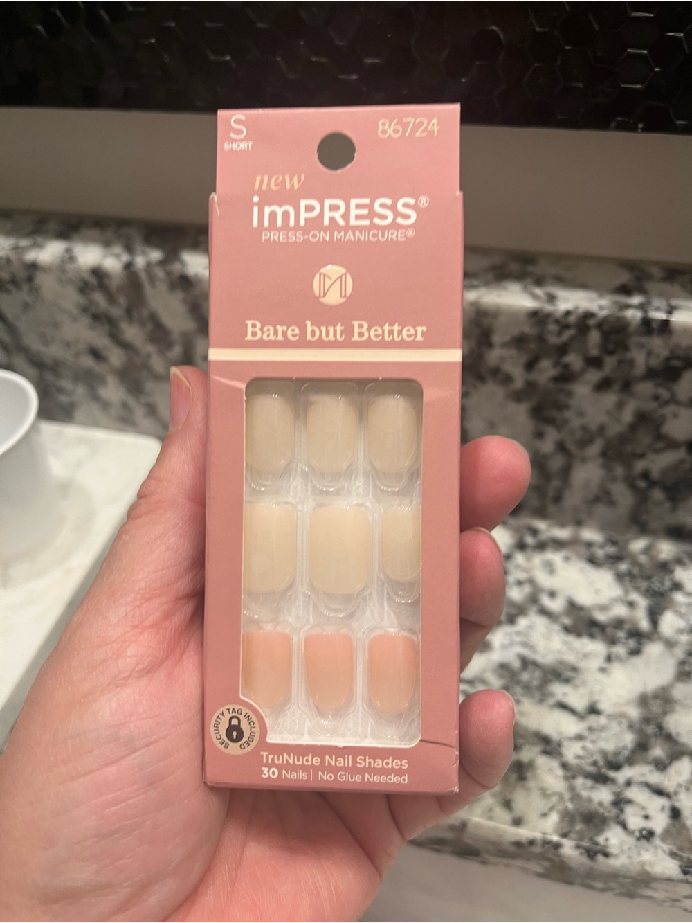 imPRESS Bare but Better Press-On Manicure in Nude and Soft Pink